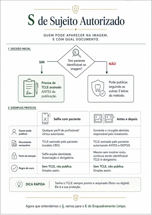 Página do manual sobre sujeito autorizado e termo de consentimento